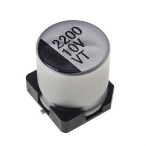 خازن الکترولیت SMD 2200 میکرو فاراد 10 ولت