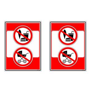 برچسب بازدارنده چاپ پارسیان طرح ورود با کالسکه و خوراکی ممنوع کد 038 بسته 2 عددی