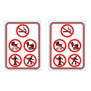 برچسب بازدارنده چاپ پارسیان طرح ورود با کالسکه و خوراکی ممنوع کد 031 بسته 2 عددی