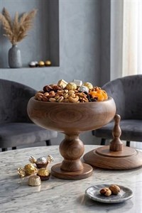  شکلات‌خوری و آجیل‌خوری چوبی درب دار کد ۱۶۱۴ 