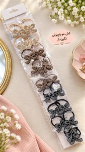 کش موی پاپیون نگین دار