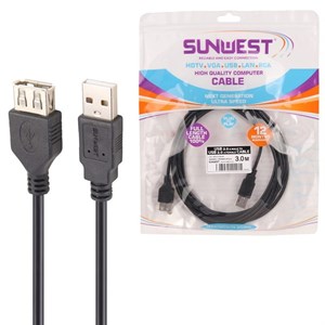 کابل افزایش طول USB سان وست Sunwest طول 3 متر 