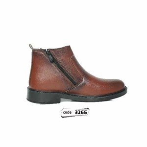 نیم بوت پاشنه عسلی بغل زیپ رویه دوخت(کد  3265 )