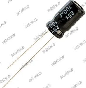 خازن الکترولیتی 100uF / 25V