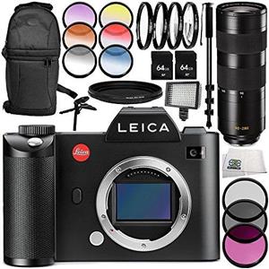 Leica SL (Typ 601) Mirrorless Digital Camera with Leica APO-Vario-Elmarit-SL 90-280mm f/2.8-4 Lens 13PC Accessory Bundle – Includes 3 Piece Filter Kit (UV + CPL + FLD) + More 