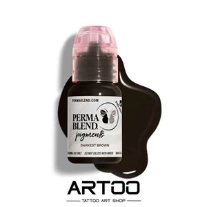 رنگ تتو پرمابلند دارکست براون PERMA BLEND Darkest Brown 