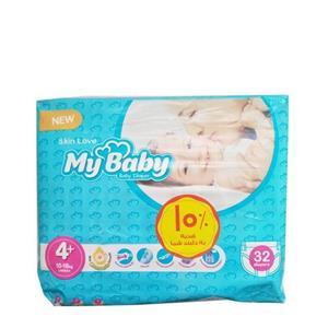 پوشک مای بیبی مدل Max Care سایز +4 بسته 30 عددی My Baby Max Care Size 4 Plus Diaper Pack of 30