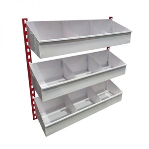 ست قفسه سوپر مارکتی طرح جا حبوباتی پایه 1 متری 3 طبقه سایز 30 95