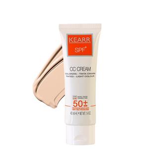 کرم ضد آفتاب رنگی کِ آر مناسب پوست های چرب با +SPF50 حجم 40 میل - رنگ روشن 