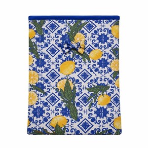 کیسه سبزی و میوه زیپی طرح لیموکتان نخ ۱۰۰٪۲۵×۳۵ سانتی‌متر