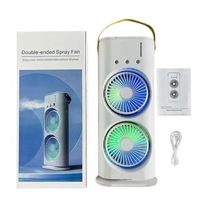 پنکه مه پاش دوقلو مدل Double-ended Spray Fanخرید عمده پنکه مه پاش 