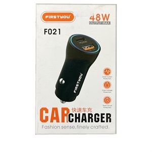 شارژر فندکی FirstYou مدل F021 – 48W با درگاه خروجی USB و تایپ سی