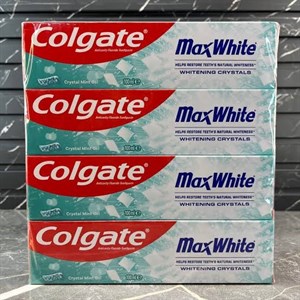 خمیردندان کولگیت مدل Max White  نسخه Crystal Mint - ۱۰۰ میل 12 عددی