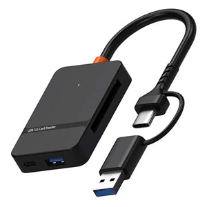 کارت‌خوان USB 3.0 / Type‑C 3.1 هشت به یک مجنتیک مدل ADS-326 با پشتیبانی از CF/SD/TF/MS