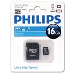 Philips FM16MA45B  Class 10 U1 Standard microSDHC With SD Adapter 16GB