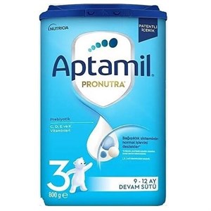 شیر خشک آپتامیل شماره 3 ترکیه 800گرم پرونوترا 9تا12 ماه