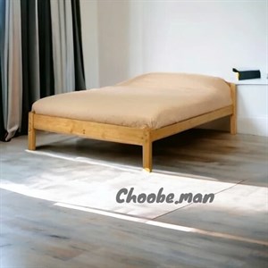 تخت خواب تاج کوتاه تمام چوب یک نفره مناسب تشک 120-200 مبلمان نوراس مدل 14119026