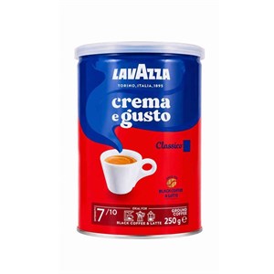 پودر قهوه لاوازا کلاسیکو مدل crema egusto وزن 250 گرم قوطی فلزی