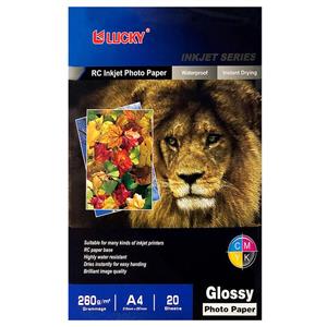 کاغذ چاپ عکس گلاسه لاکی سایز A4 بسته 20 عددی