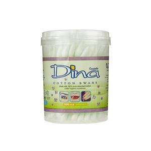 گوش پاک کن آرایشی دینا مدل G-001 بسته 100 عددی Dina G-001 Makeup Cotton Swabs 100Pcs