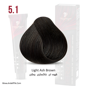 رنگ مو دودی قهوه ای متوسط شماره5/1کم آمونیاک کراتینه پرسونال