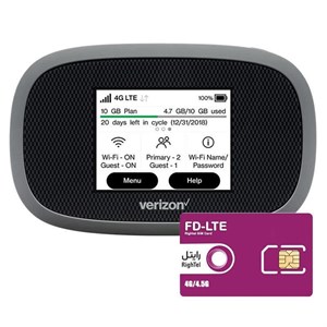 مودم 4.5G قابل حمل ورایزون مدل Verizon MiFi 8800L CAT.18 به همراه سیم کارت رایتل 6 گیگ دو ماهه