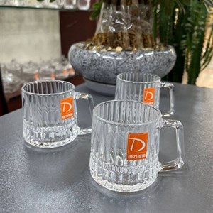 فنجان شیاردار بلور دلی گلس ( deli glass) دست ۶ تایی