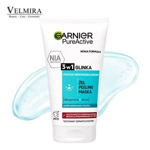 پاک‌کننده سه‌منظوره گارنیر برای پوست چرب و مستعد آکنه ۱۵۰ میلی‌لیتر Garnier Pure Active 3-in-1 Clay Wash