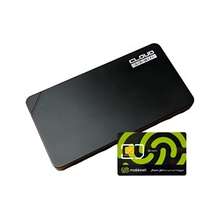 مودم 3G 4G قابل حمل کلود ایر هوآوی مدل U3 به همراه سیم کارت 360 درجه مبین نت با بسته 100 گیگ شش ماهه