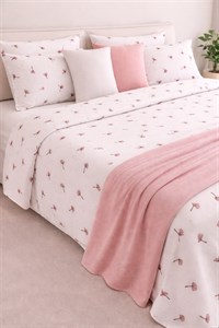 کاور دو نفره صورتی اورجینال ایرا هومİra Home 