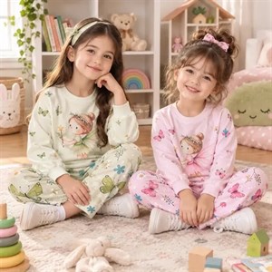 بلوز شلوار دورس پنبه طرح فرشته دخترانه و پسرانه