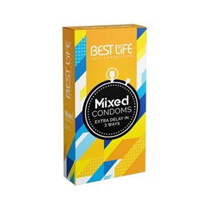 کاندوم بست لایف مدل Mixed بسته 12 عددی 