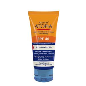 کرم ضد آفتاب رطوبت رسان SPF 40 آتوپیا آردن پوست خشک حجم 50 میل Ardene Atopia Hydro Boost Spf40 Sunscreen Cream For Dry To Very Dry Skin 50ml