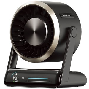 پنکه رومیزی شارژی پورودو Porodo مدل PDLFSTZH37BK با نمایشگر LED