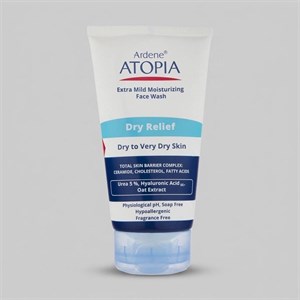 لوسیون شوینده و مرطوب کننده پوست خشک آردن آتوپیا مدل Dry Relief حجم 150 میلیلیتر، فاقد صابون و پارابن، حاوی روغن گیاه...