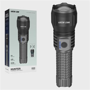چراغ قوه شارژی گرین لاین Green Lion مدل Hunter GL-FL11 برد 600 متر