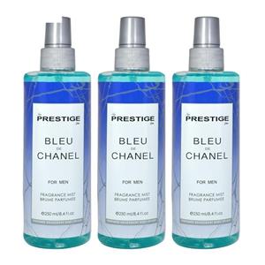 بادی اسپلش مردانه پرستیژ مدل Blue De Chanel حجم 250 میلی لیتر مجموعه 3 عددی