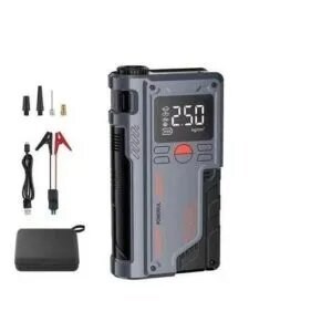 جامپ استارت خودرویی و پمپ باد پاورفول مدل T700 ظرفیت 8000 میلی آمپر+چراغ قوه + پاوربانک