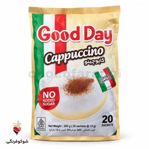 کاپوچینو گوددی بدون شکر افزوده 13 گرمی 20 عددی