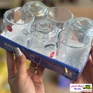 لیوان بلور کاوه 6 عددی
