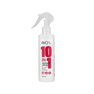 لوسیون مو بیول 10 کاره 240 میل | BIO'L Miracle Hair Spray 10 In 1 For All Types Hair No Rains 240ml
