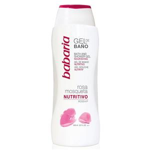 ژل شستشوی بدن باباریا حاوی روغن گل رز حجم 600 میل BABARIA SHOWER GEL ROSA