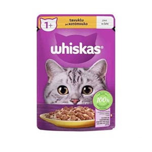 پوچ گربه ویسکاس با طعم مرغ whiskas chicken pouch ۸۵gr