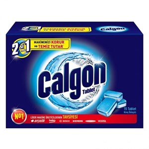 قرص جرم گیر ماشین لباسشویی کالگون CALGON دو کاره بسته 15 تایی