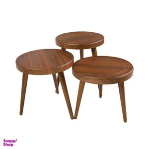 میز عسلی مدل کلاسیک کد 301GHN مجوعه 3 عددی