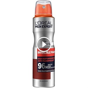 اسپری ضد تعریق 96 ساعته مردانه لورآل مدل INVINCIBLE SPORT حجم 150میل