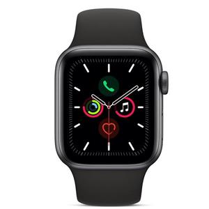 ساعت هوشمند اپل واچ سری 5 مدل 44 میلی متری با بند مشکی و بدنه آلومینیومی خاکستری Apple Watch Series 5 44mm Space Gray Aluminum Case with Black Sport Band