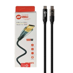 کابل شارژ PD و فست Miller Type-C To Type-C مدل CA-2026 100W - مشکی (گارانتی پارتیان پایا)
