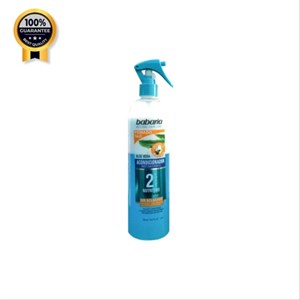 اسپری دو فاز احیا کننده و نرم کننده مو باباریا Babaria اورجینال مدل Aloe vera حجم 500 میلی لیتر