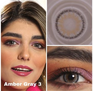 لنز چشم یکساله کره ای اصل برند نیوویژن پرو new vision pro مدل amber gray 3